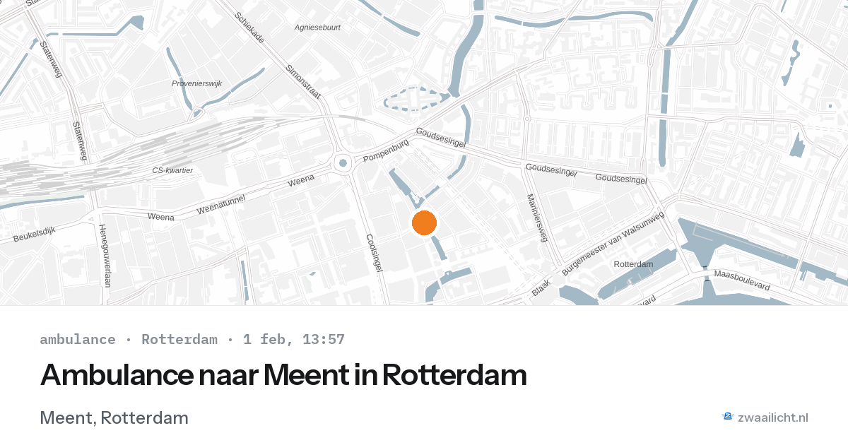 Ambulance naar Meent in Rotterdam — 1 feb 2026