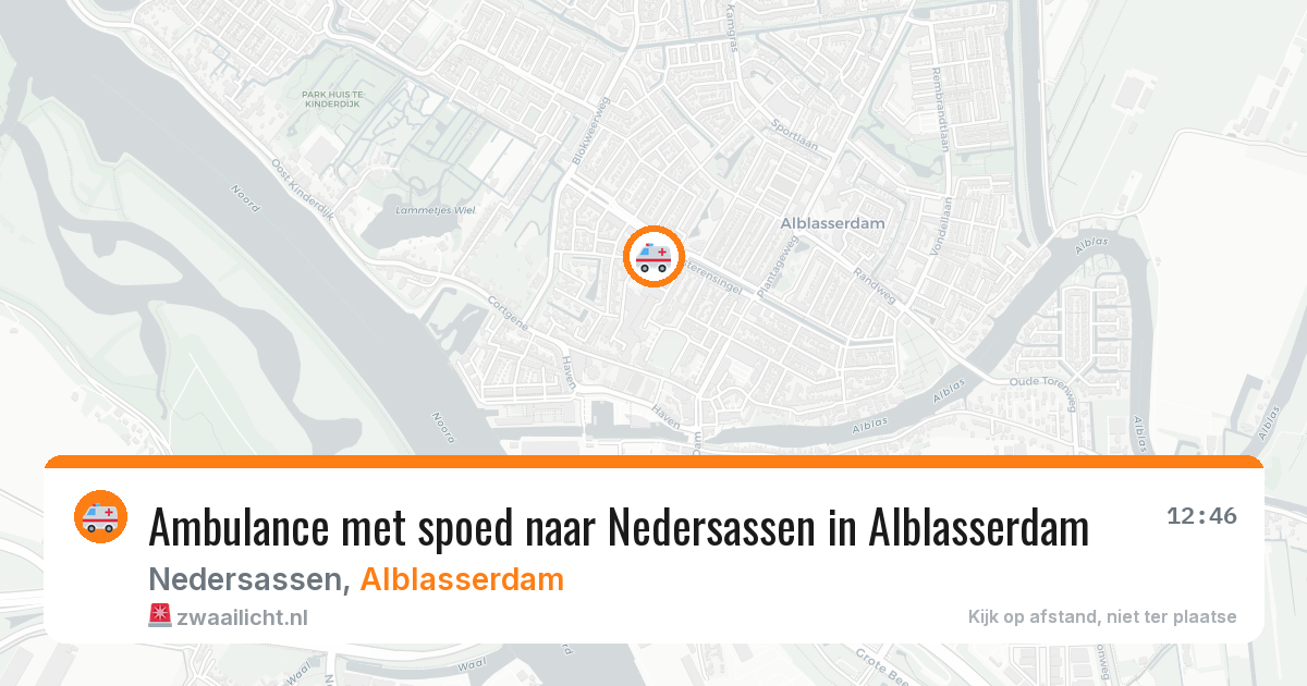 Ambulance met spoed naar Nedersassen in Alblasserdam — 6 mrt 2026