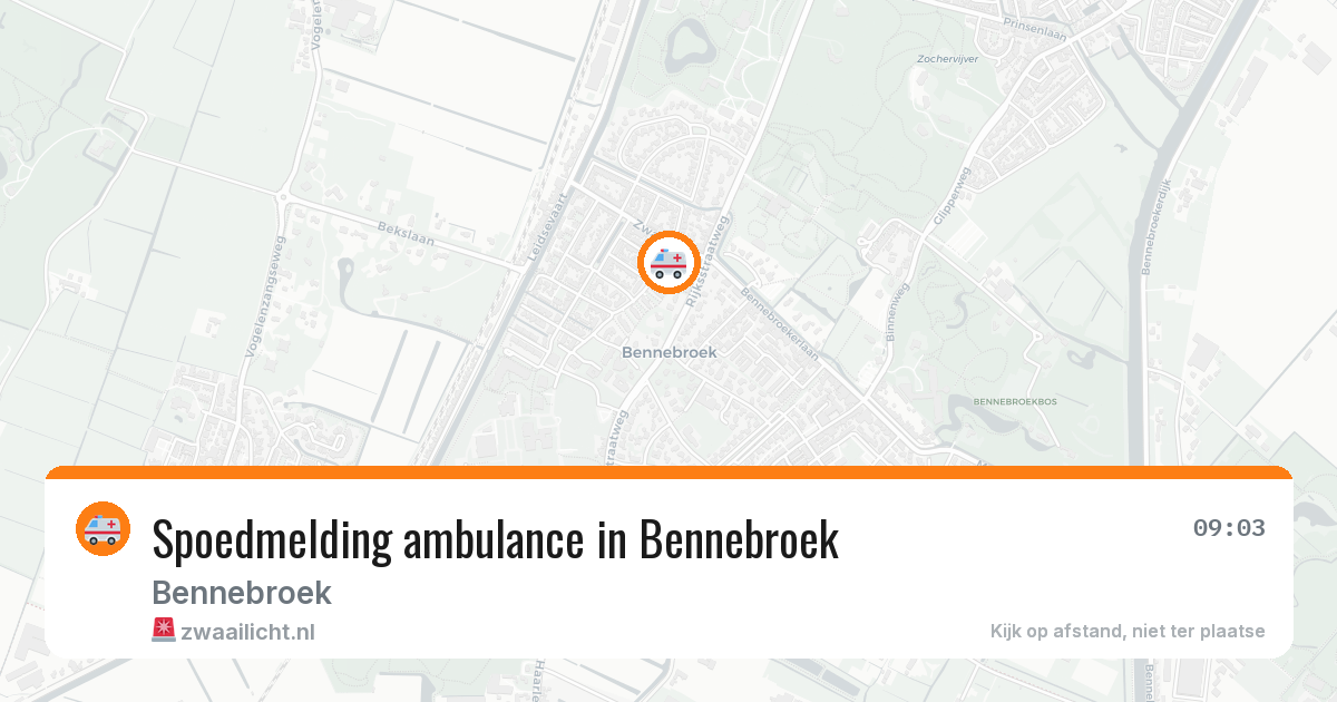 Spoedmelding ambulance in Bennebroek — 1 jul 2026