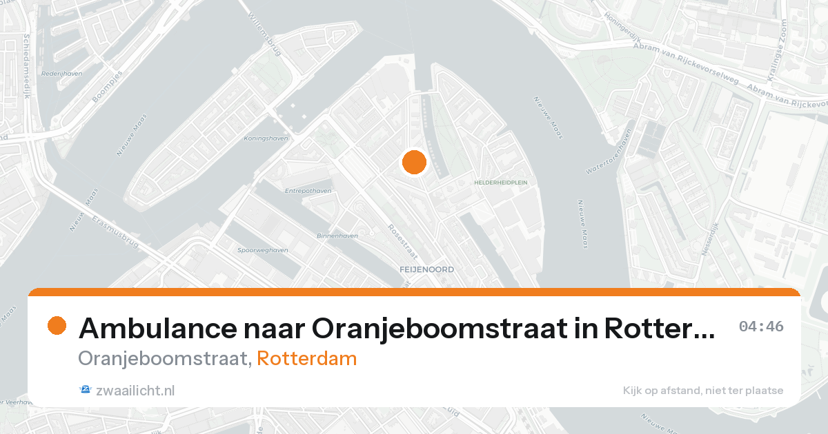 Ambulance naar Oranjeboomstraat in Rotterdam — 22 aug 2026