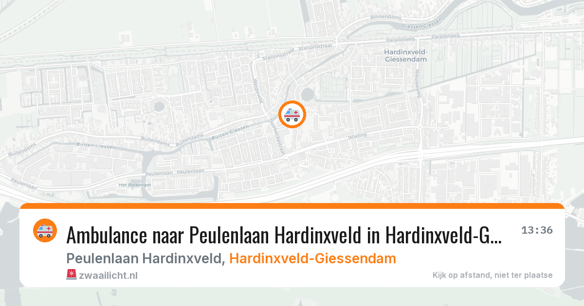 Ambulance naar Peulenlaan Hardinxveld in Hardinxveld-Giessendam — 4 jul 2026