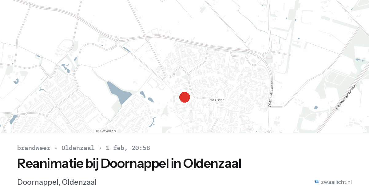 Reanimatie bij Doornappel in Oldenzaal — 1 feb 2026