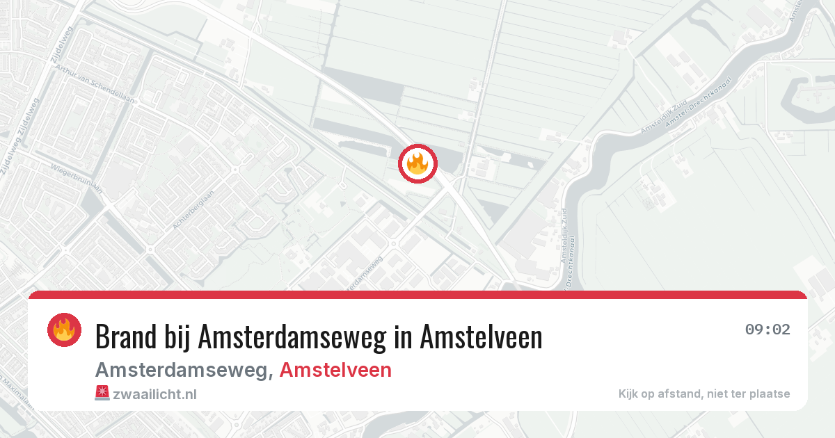 Brand bij Amsterdamseweg in Amstelveen — 21 jun 2026