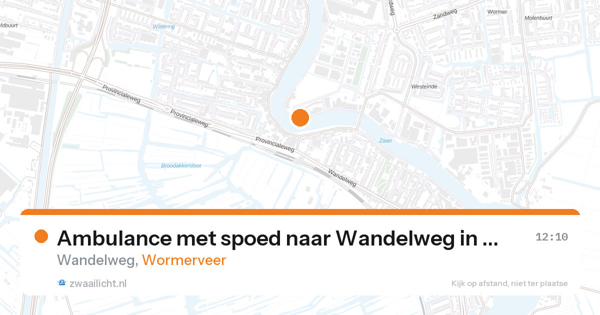 Ambulance met spoed naar Wandelweg in Wormerveer — 4 jun 2026