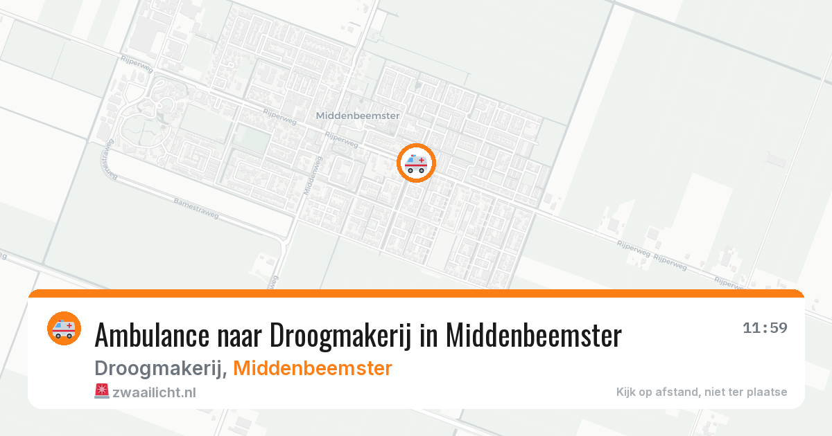 Ambulance naar Droogmakerij in Middenbeemster — 27 jul 2026