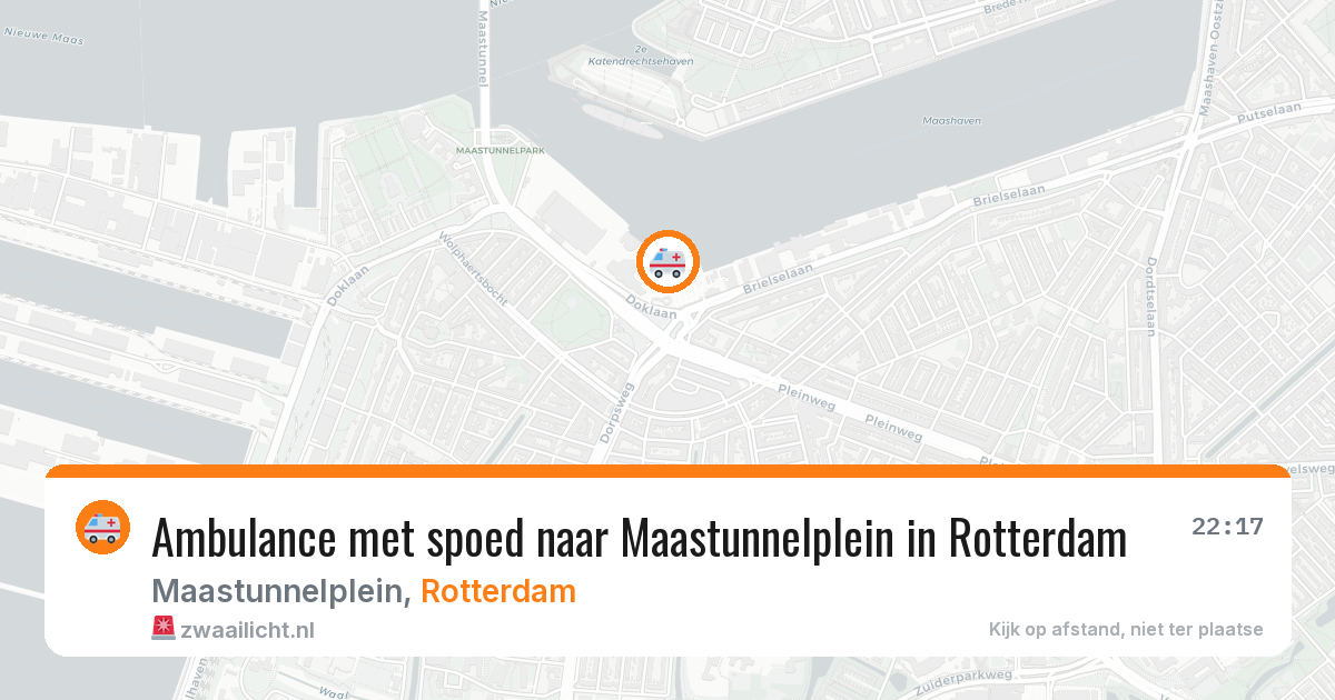 Ambulance met spoed naar Maastunnelplein in Rotterdam — 25 jun 2026