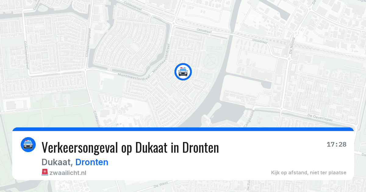 Verkeersongeval op Dukaat in Dronten — 23 mrt 2026