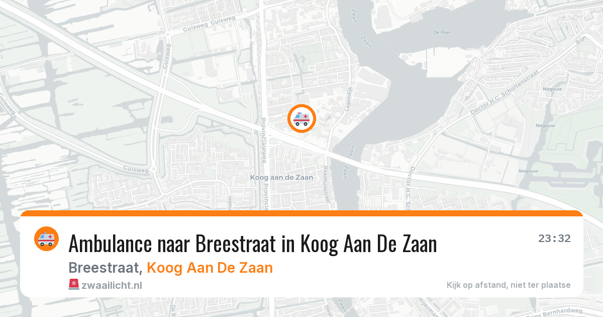 Ambulance naar Breestraat in Koog Aan De Zaan — 7 aug 2026