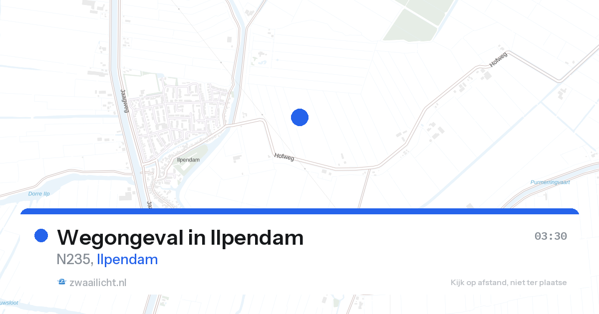 Wegongeval in Ilpendam — 16 aug 2026