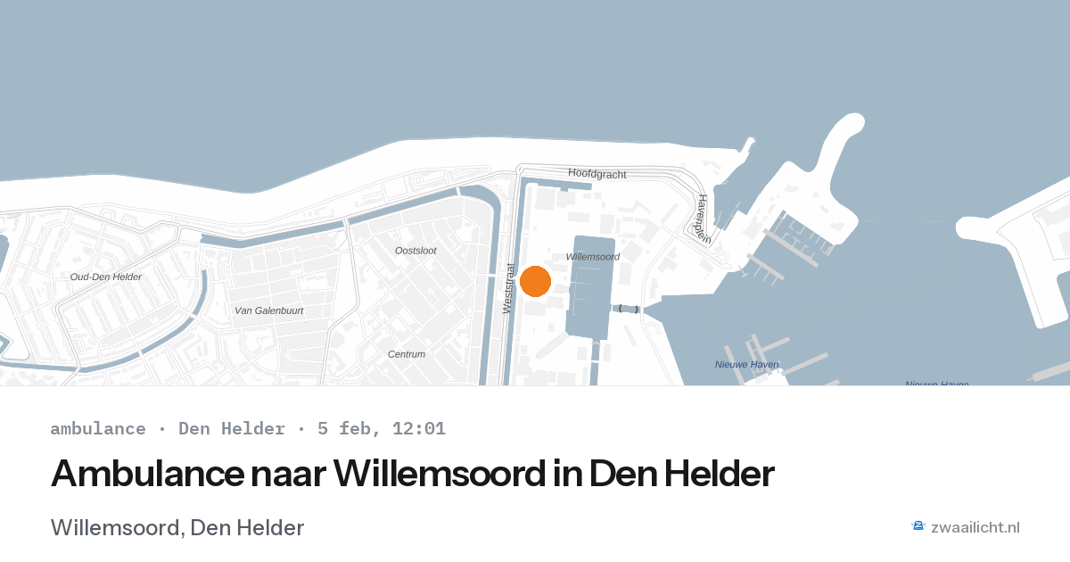 Ambulance naar Willemsoord in Den Helder — 5 feb 2026