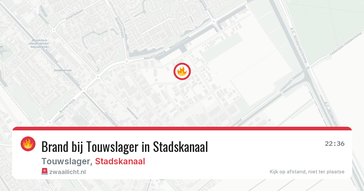 Brand bij Touwslager in Stadskanaal — 14 mei 2026