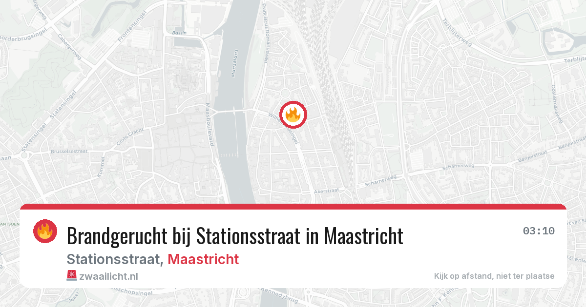 Brandgerucht bij Stationsstraat in Maastricht — 29 jun 2026