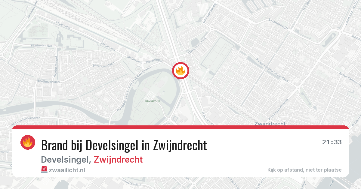 Brand bij Develsingel in Zwijndrecht — 17 mrt 2026