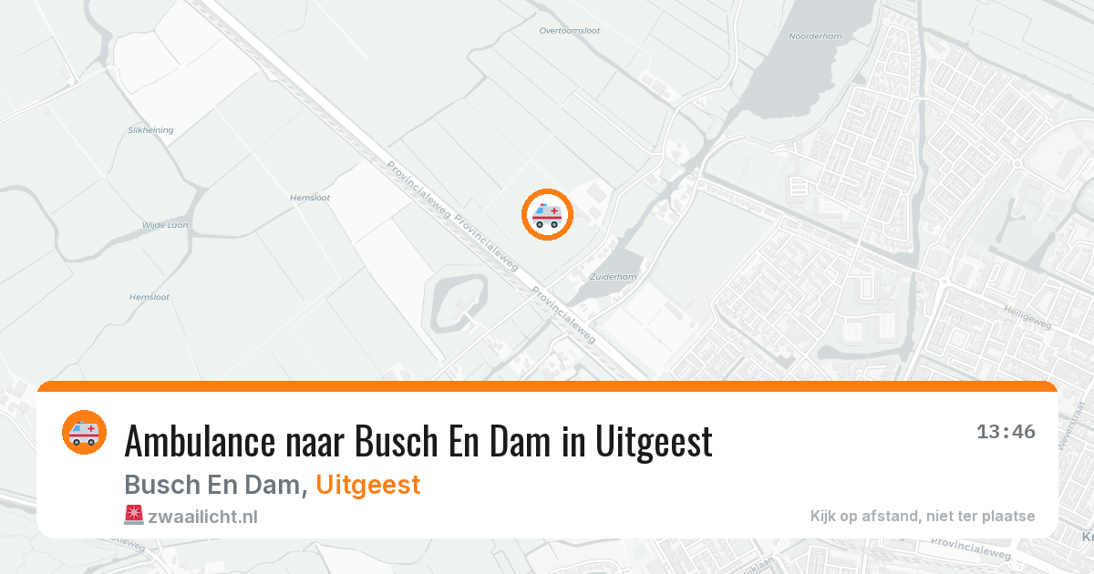 Ambulance naar Busch En Dam in Uitgeest — 28 jul 2026