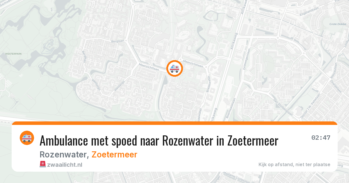 Ambulance met spoed naar Rozenwater in Zoetermeer — 22 jul 2026