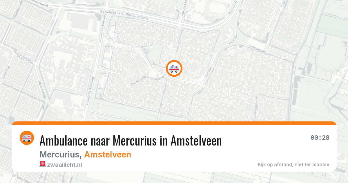Ambulance naar Mercurius in Amstelveen — 25 apr 2026