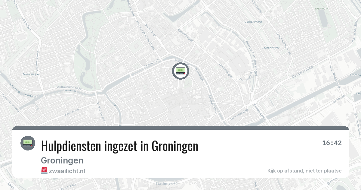 Hulpdiensten ingezet in Groningen — 6 aug 2026 | 🚨 Zwaailicht.nl