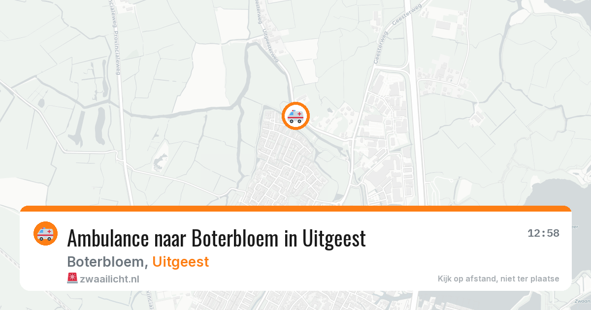 Ambulance naar Boterbloem in Uitgeest — 3 aug 2026