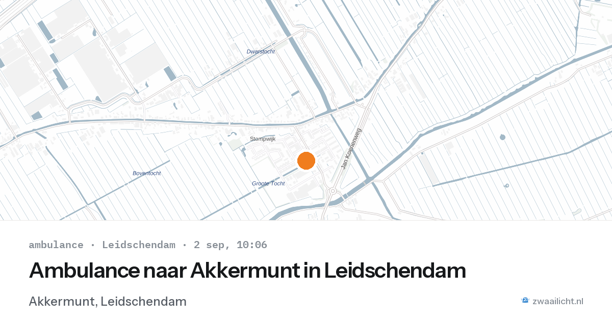 Ambulance naar Akkermunt in Leidschendam — 2 sep 2026
