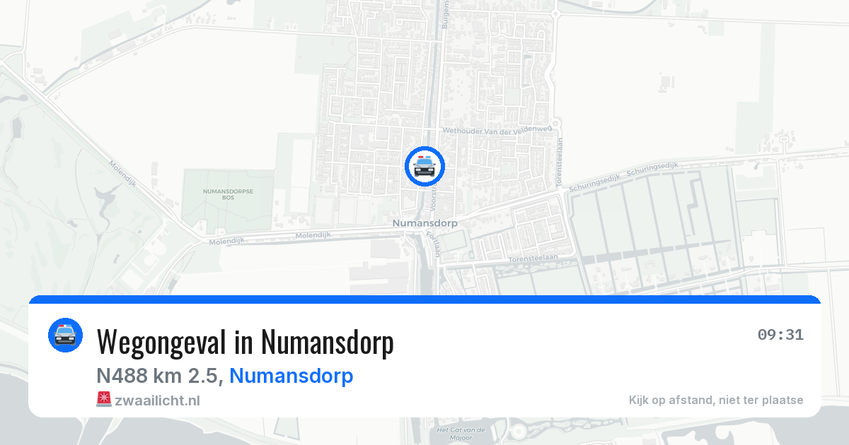 Wegongeval in Numansdorp — 27 mrt 2026