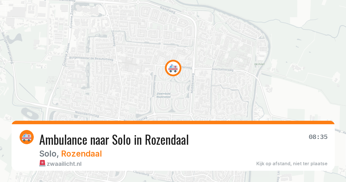 Ambulance naar Solo in Rozendaal — 15 mrt 2026