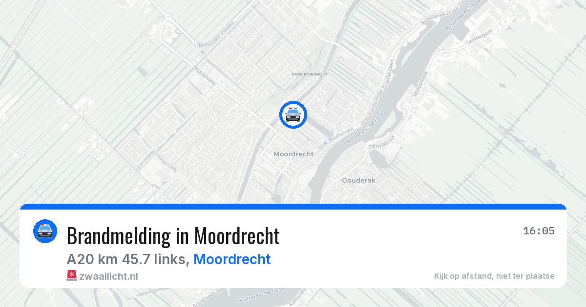 Brandmelding in Moordrecht — 31 mrt 2026