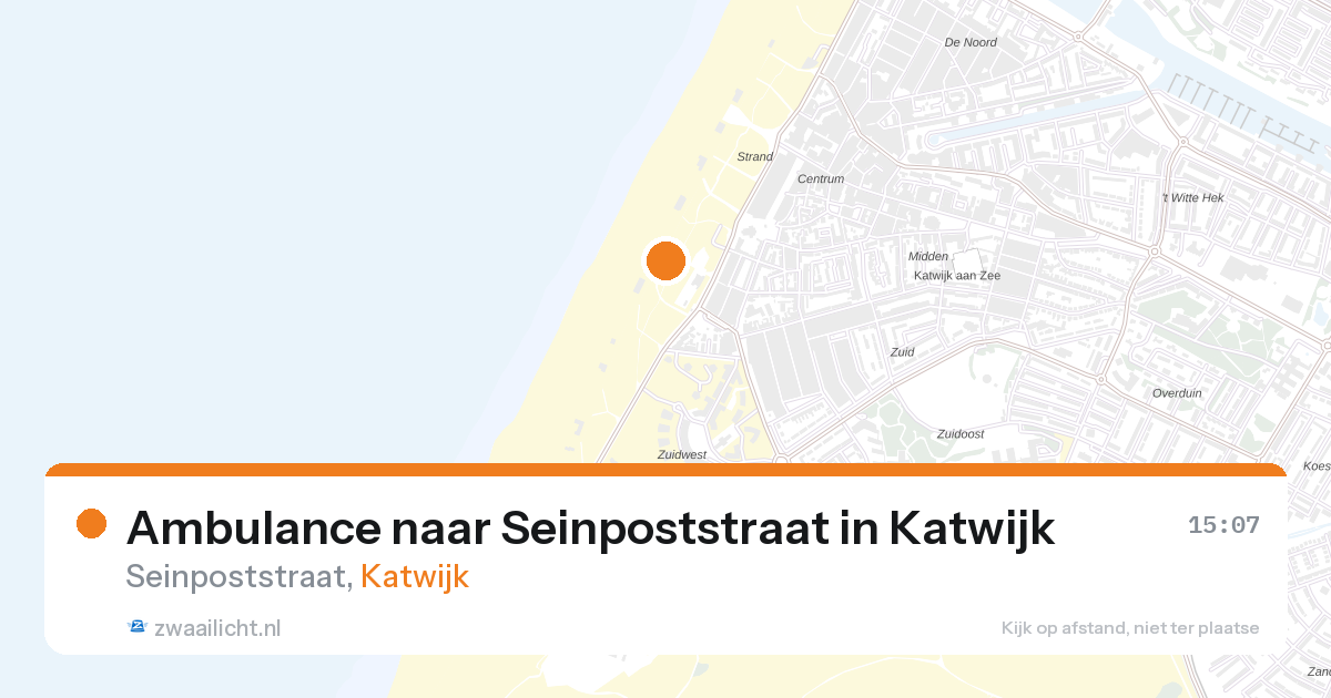 Ambulance naar Seinpoststraat in Katwijk — 25 jun 2026
