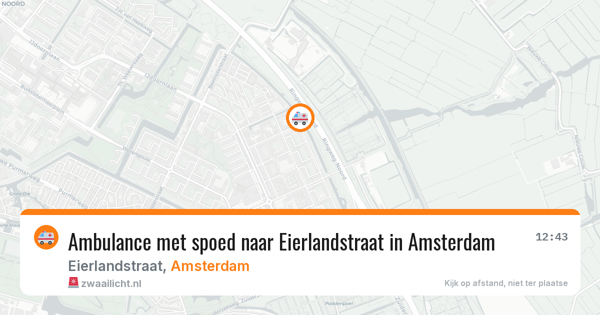 Ambulance met spoed naar Eierlandstraat in Amsterdam — 11 aug 2026