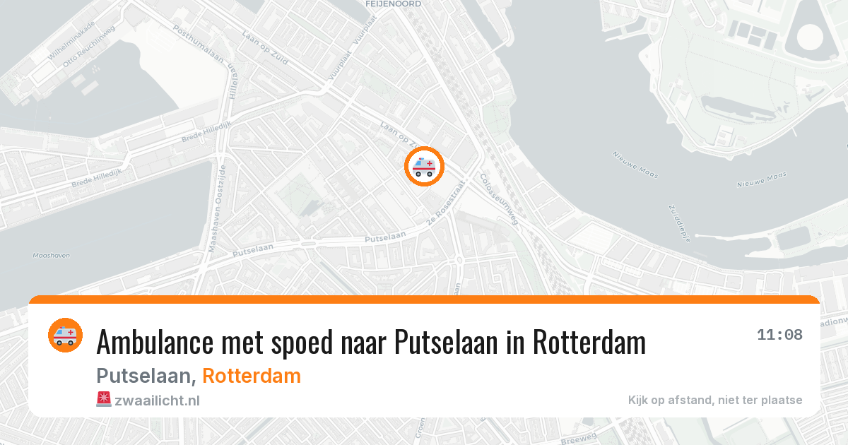 Ambulance met spoed naar Putselaan in Rotterdam — 20 mrt 2026