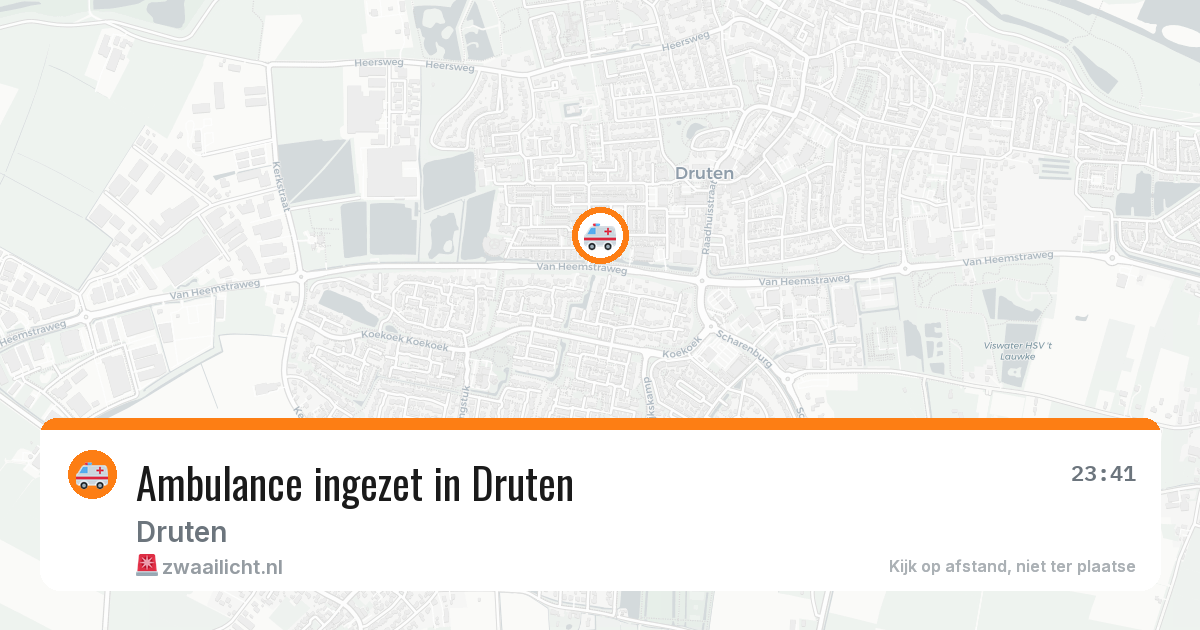 Ambulance ingezet in Druten — 8 apr 2026
