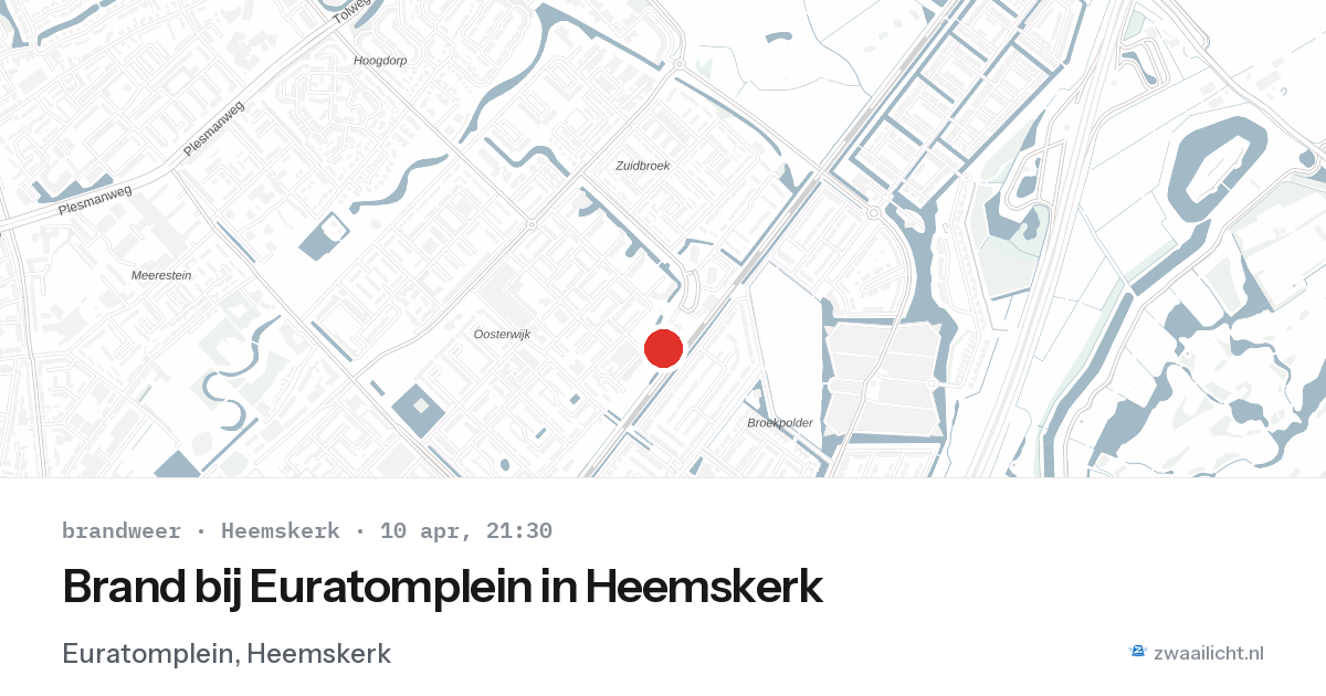 Brand bij Euratomplein in Heemskerk — 10 apr 2026