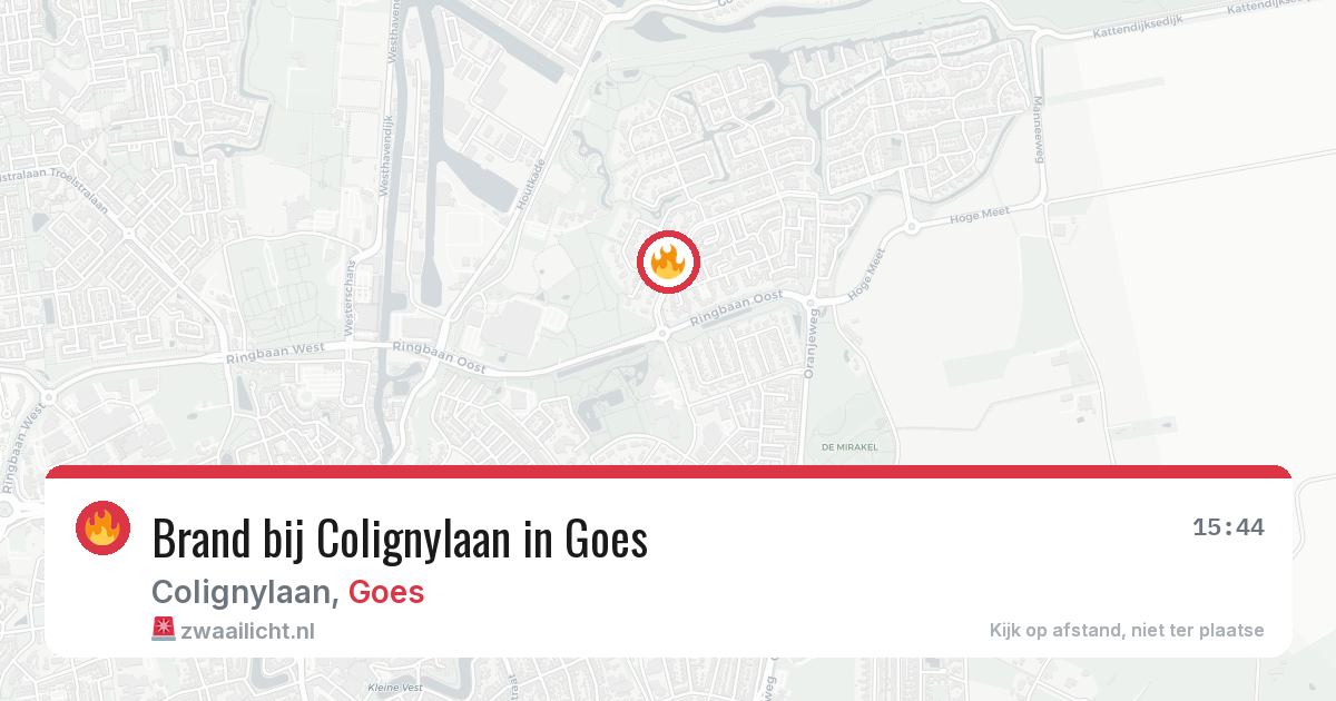 Brand bij Colignylaan in Goes — 2 jul 2026