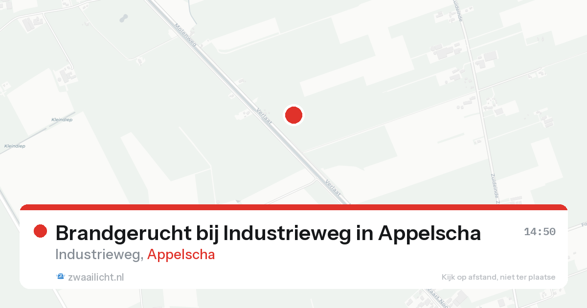 Brandgerucht bij Industrieweg in Appelscha — 19 aug 2026