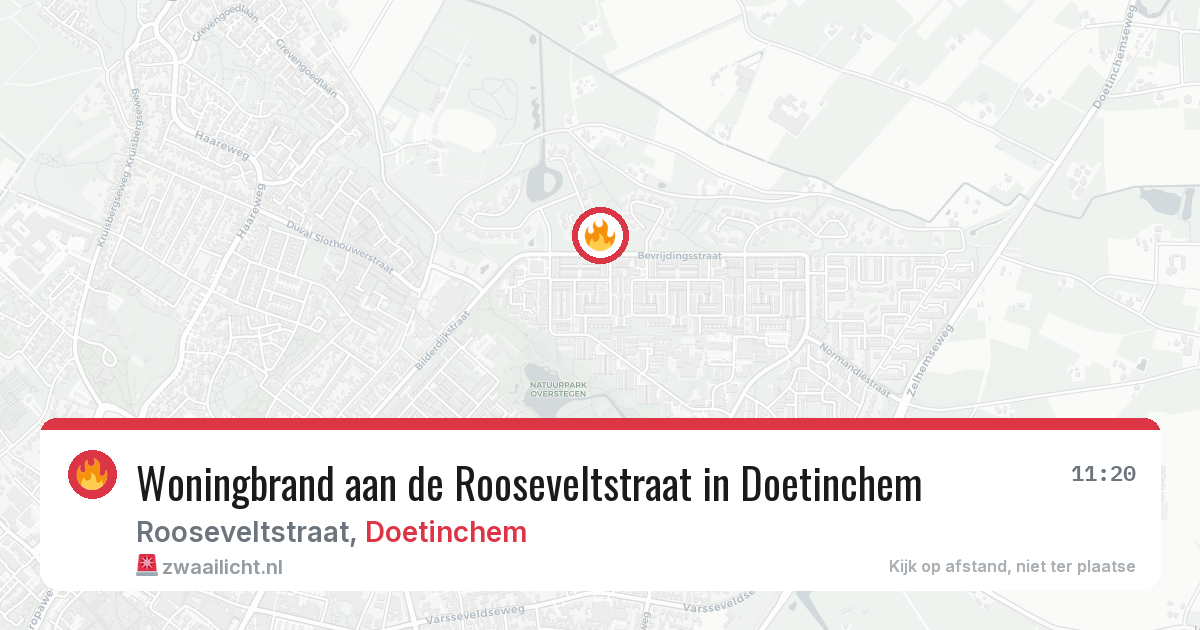 Woningbrand aan de Rooseveltstraat in Doetinchem — 7 mei 2026
