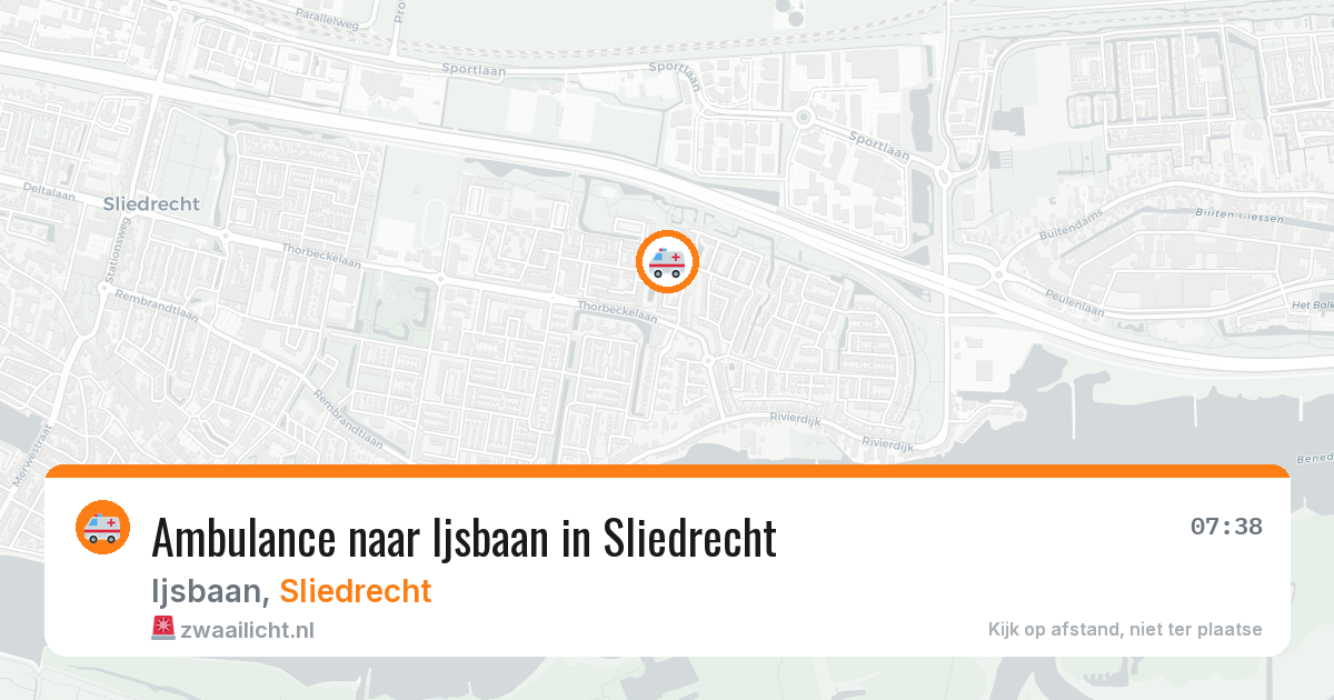 Ambulance naar Ijsbaan in Sliedrecht — 4 jul 2026