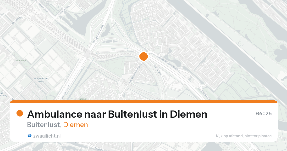 Ambulance naar Buitenlust in Diemen — 19 aug 2026