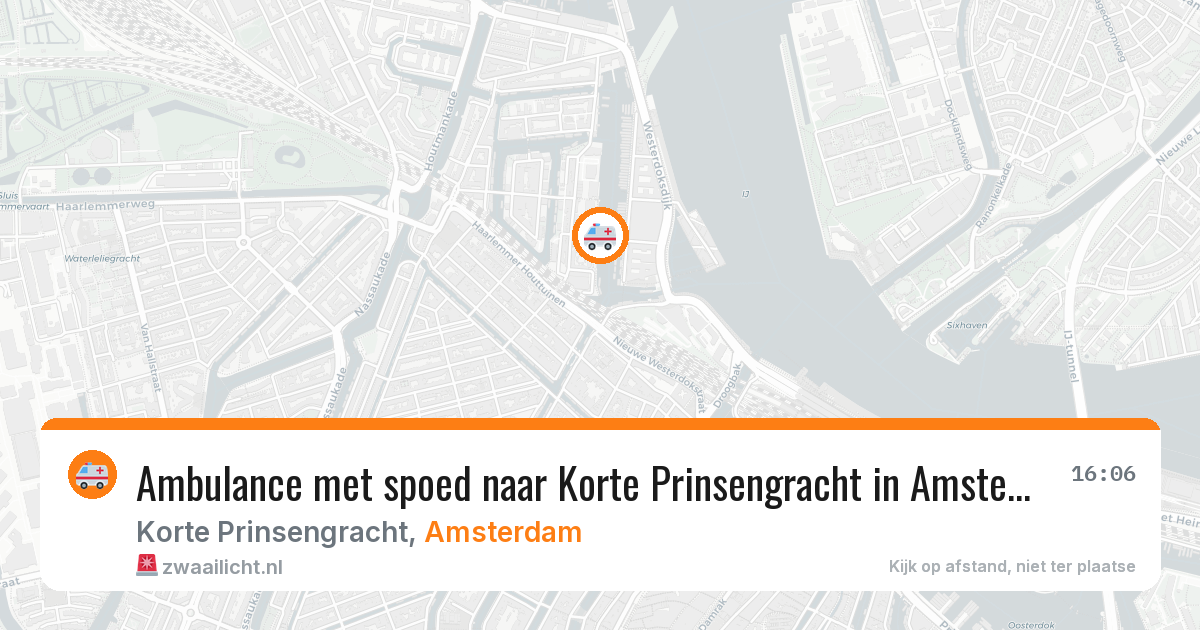 Ambulance met spoed naar Korte Prinsengracht in Amsterdam — 1 aug 2026