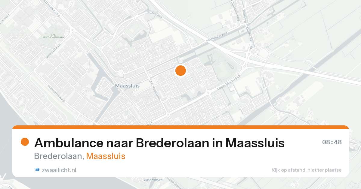 Ambulance naar Brederolaan in Maassluis — 12 jul 2026