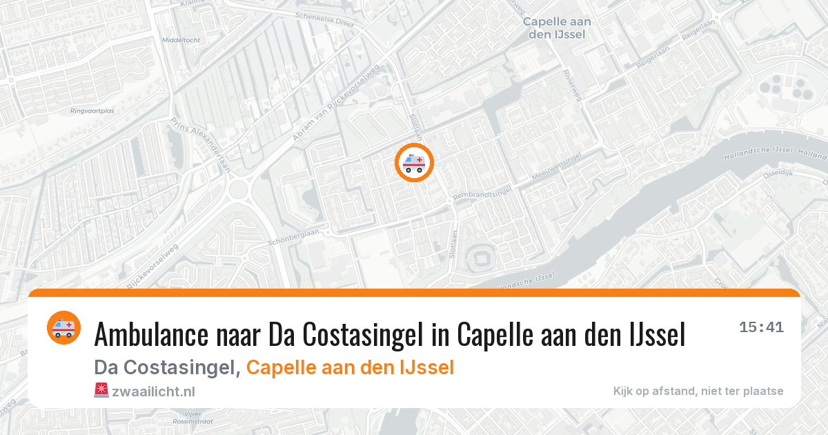 Ambulance naar Da Costasingel in Capelle aan den IJssel — 28 jul 2026
