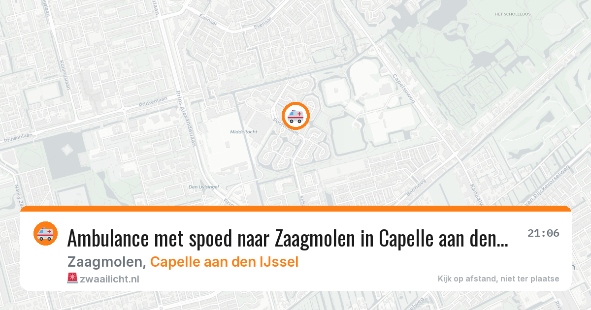 Ambulance met spoed naar Zaagmolen in Capelle aan den IJssel — 15 mrt 2026