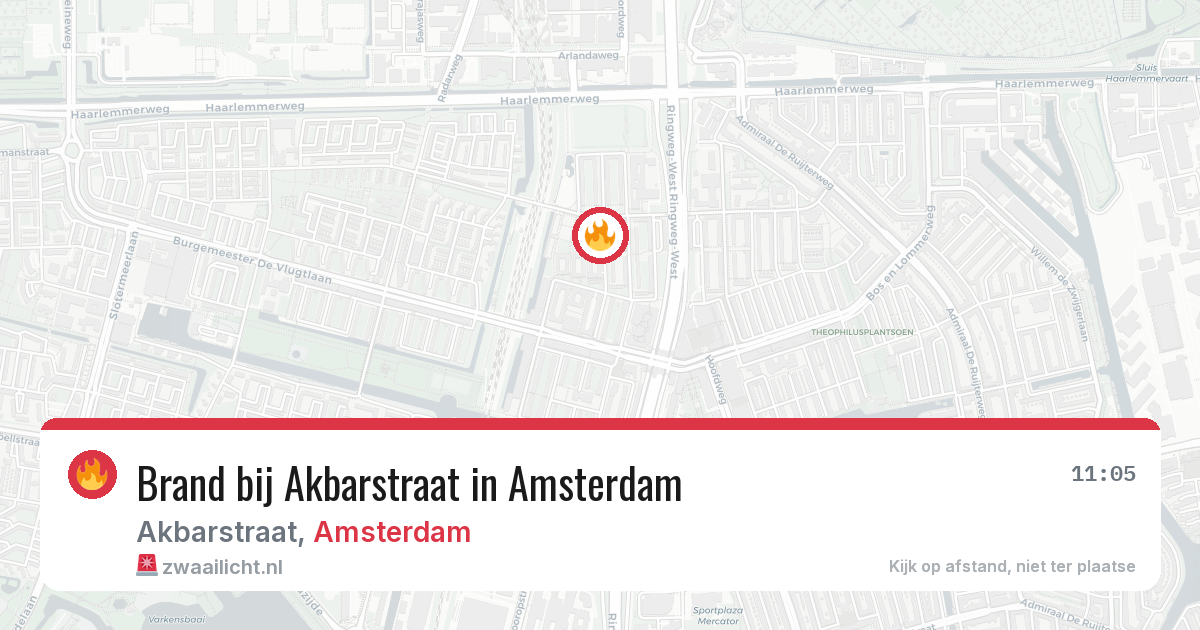Brand bij Akbarstraat in Amsterdam — 7 apr 2026