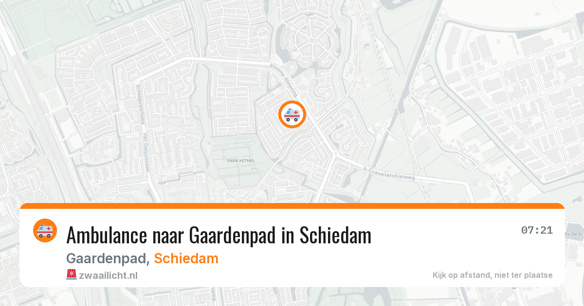 Ambulance naar Gaardenpad in Schiedam — 18 jul 2026