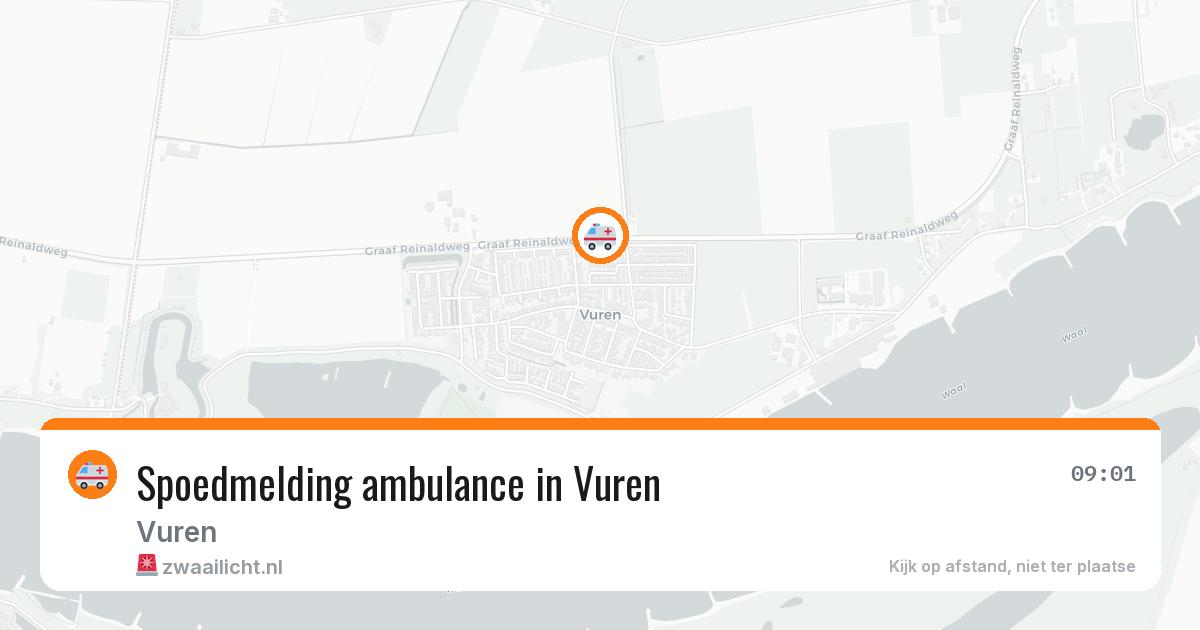 Spoedmelding ambulance in Vuren — 20 jul 2026
