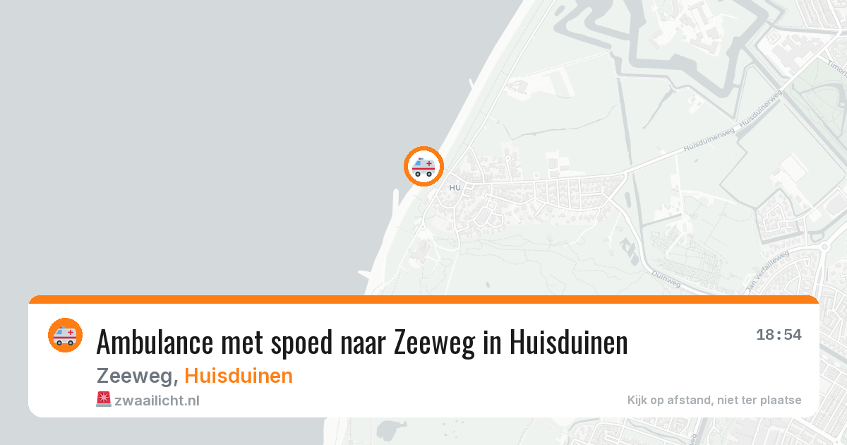 Ambulance met spoed naar Zeeweg in Huisduinen — 12 jul 2026