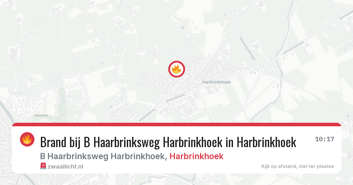 Brand bij B Haarbrinksweg Harbrinkhoek in Harbrinkhoek — 26 apr 2026