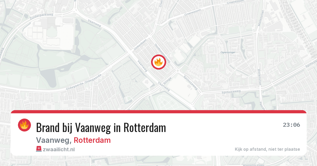 Brand bij Vaanweg in Rotterdam — 11 aug 2026