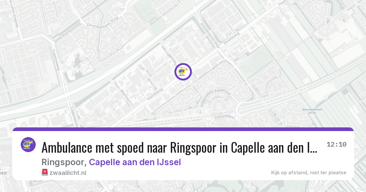Ambulance met spoed naar Ringspoor in Capelle aan den IJssel — 3 feb 2026