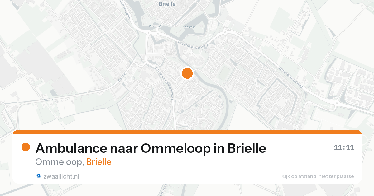 Ambulance naar Ommeloop in Brielle — 15 aug 2026
