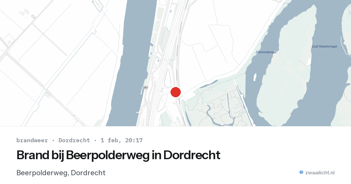 Brand bij Beerpolderweg in Dordrecht — 1 feb 2026