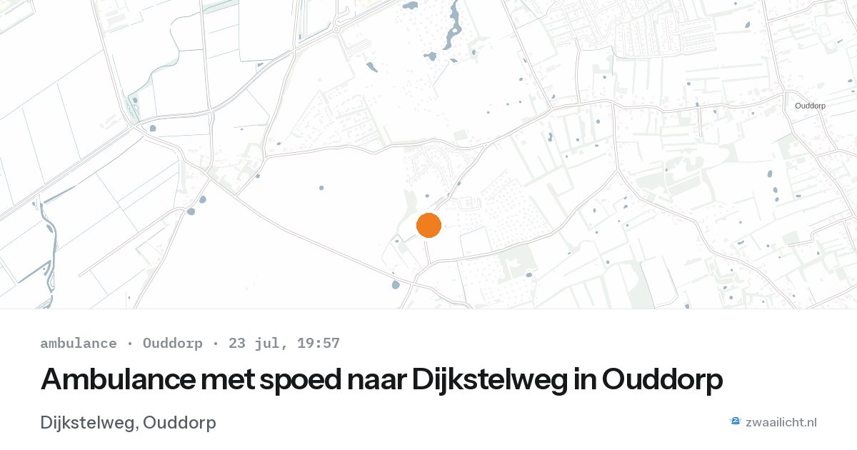 Ambulance met spoed naar Dijkstelweg in Ouddorp — 23 jul 2026
